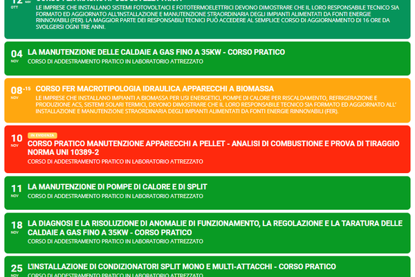 Programmazione Novembre