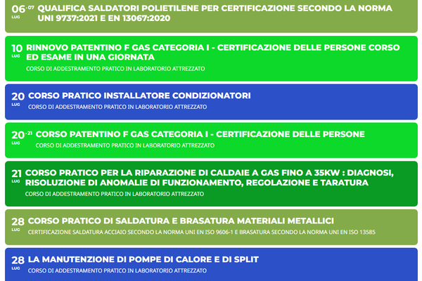 Programmazione Luglio